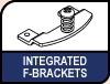 Image shows the Integrated Fastening Brackets icon for the new LGA 2011 SecuFirm fan mount.