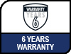 6 Years Warranty.