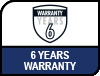 6 Years Warranty.