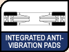 Integrated Anti-Vibration Pads. Image shows the integrated anti-vibration pad design.
