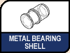 Metal bearing shell. Image shows the metal bearing shell design.