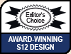 Noctua Award winning S12 design. Image shows the Noctua design award logo.