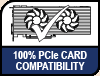 100% compatibility with PCIe cards on mini-ITX.